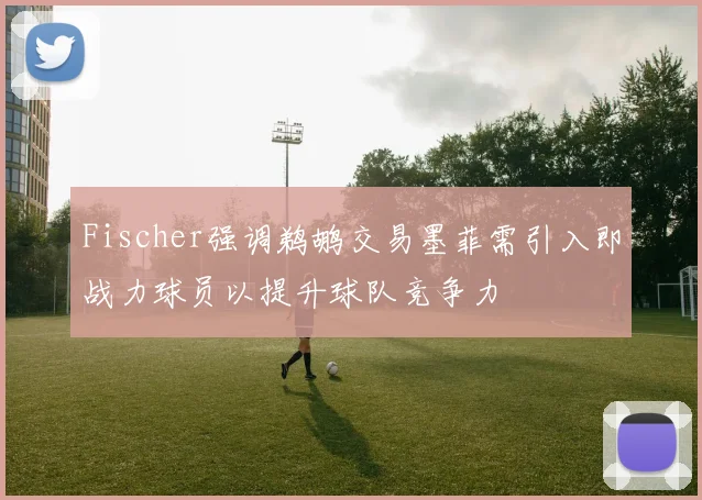 Fischer强调鹈鹕交易墨菲需引入即战力球员以提升球队竞争力